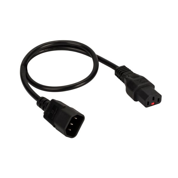 Кабель Lanmaster LAN-PP13/14-3.0-BK IEC C13 IEC C14 черный 3м
